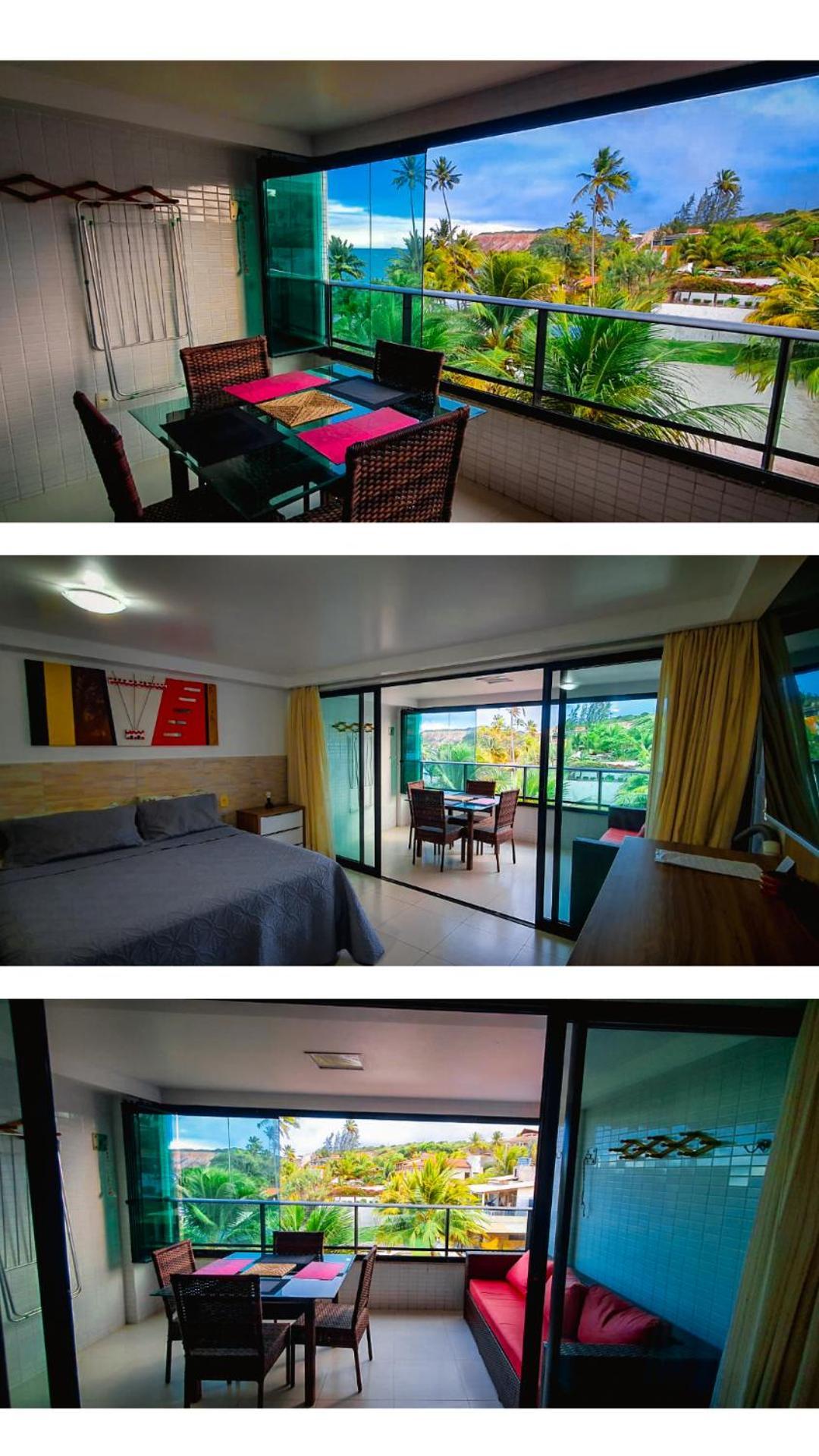 Praia Tabatinga Ap Beira Mar Com Vista Deslumbrante Da Praia 雅克南 外观 照片